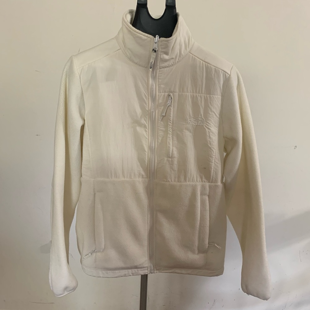 NorthFace White Zip Up Jacket Medium